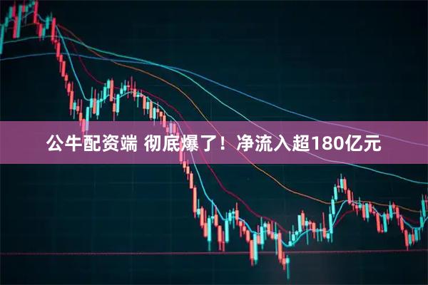 公牛配资端 彻底爆了！净流入超180亿元