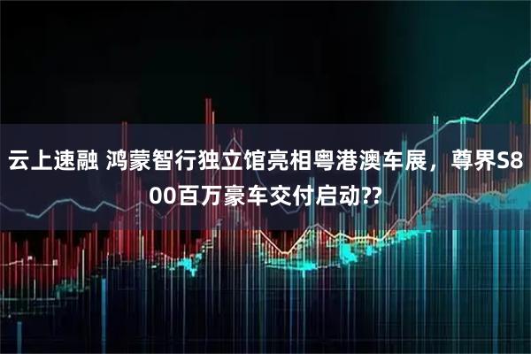云上速融 鸿蒙智行独立馆亮相粤港澳车展，尊界S800百万豪车交付启动??
